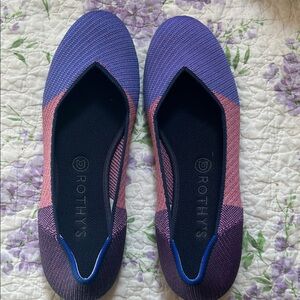 Rothy's Vibrant Blue and Pink Flats
